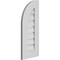 Ekena Millwork Quarter Round Top Left Surface Mount PVC Gable Vent w/ 3-1/2"W x 1"P Standard Frame, 12"W x 28"H GVPQL12X2801SF - alternate 4